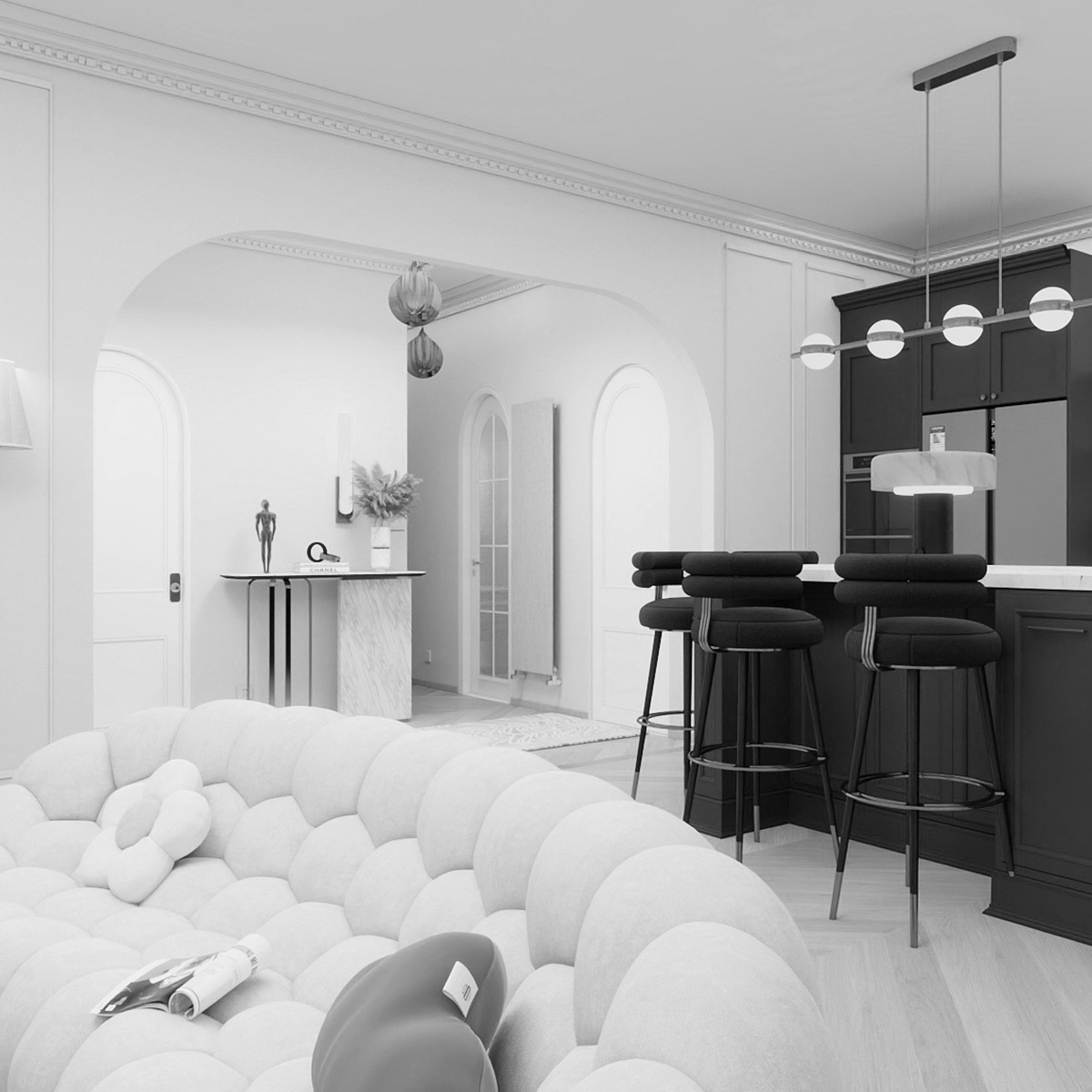 Rénovation d'intérieur de style haussmannien